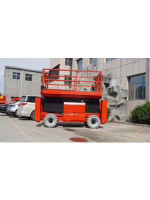 Electric Rough Terrain ScissorLift Platform with Outriggers(12m)