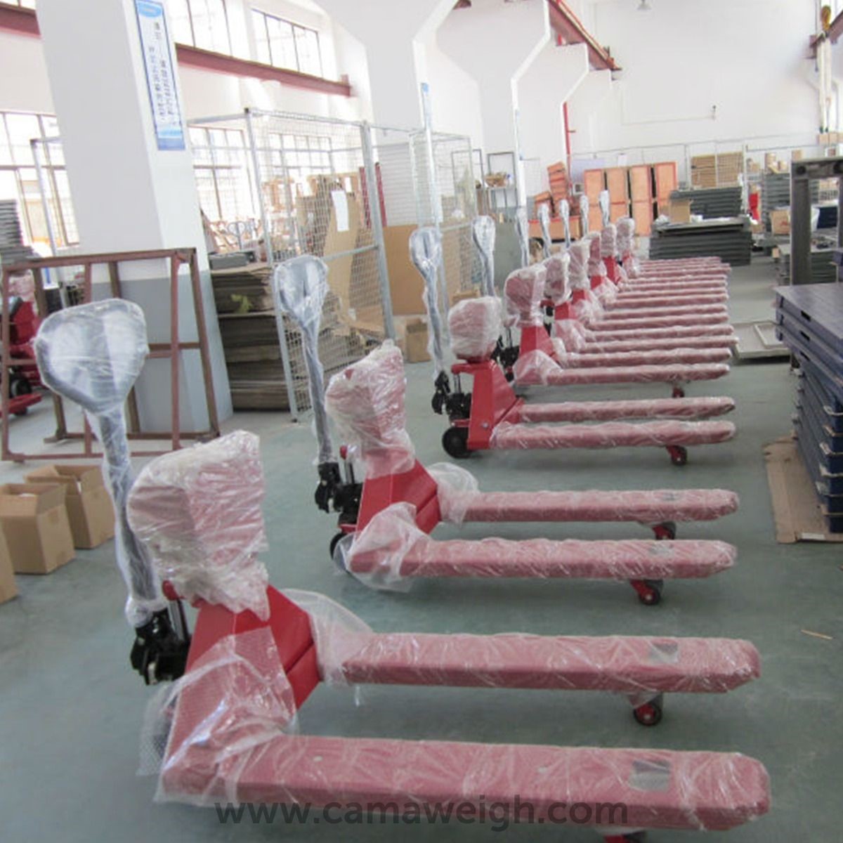 Brand new Stainless Steel pallet truck scales at Camaweigh Warehouse