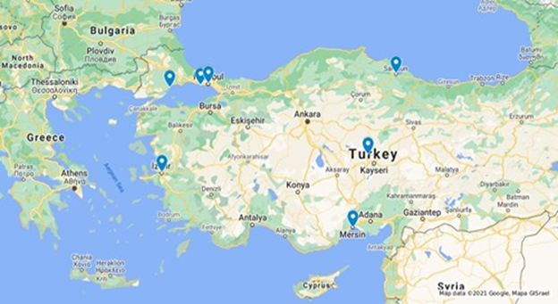 Main Sea Ports and Trading Hubs of Turkey