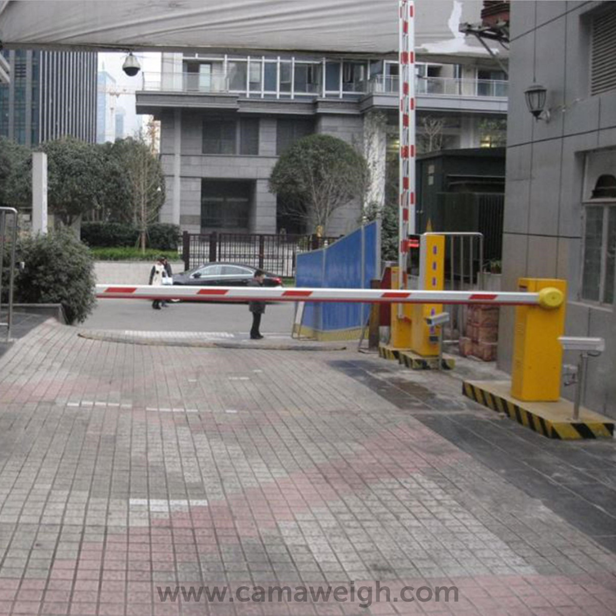 Industrial barrier gate by Camaweigh to control unauthorized entry