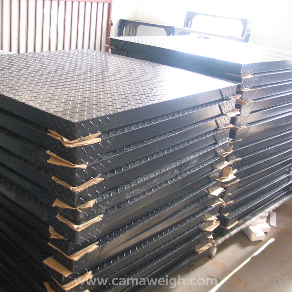 Mild Steel floor scales in stock at warehouse by camaweigh