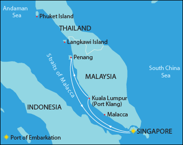 Port Klang map in Malaysia