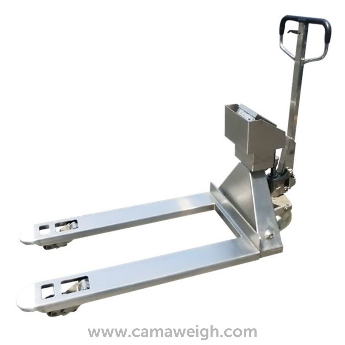 Stainless Steel Pallet Truck Scale in orange for sale at Camaweigh