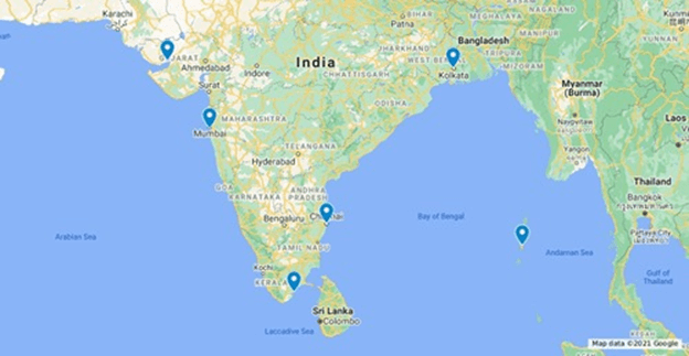 Sea Ports and Trading Hubs of India